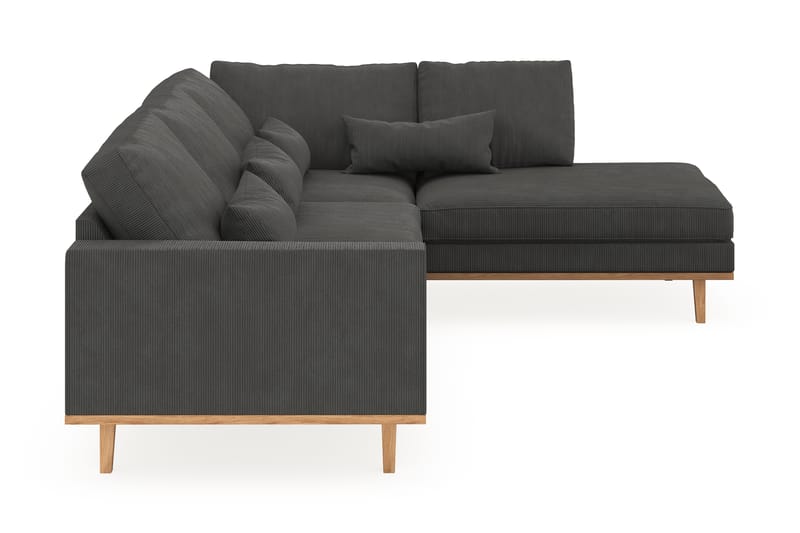 Copenhagen 4-sits Högervänd L-formad Schäslongsoffa i Manchester - Mörkgrå - Möbler - Vardagsrum - Soffor - Divansoffa & schäslong