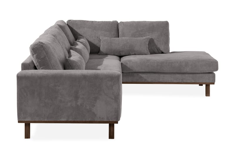 Copenhagen 4-sits Högervänd L-formad Schäslongsoffa i Manchester - Mörkgrå - Möbler - Vardagsrum - Soffor - Divansoffa & schäslong