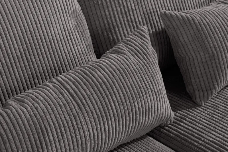 Copenhagen 4-sits Högervänd L-formad Schäslongsoffa i Manchester - Mörkgrå - Möbler - Vardagsrum - Soffor - Divansoffa & schäslong