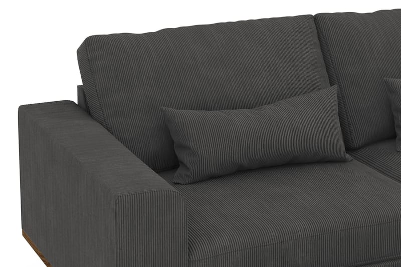 Copenhagen 4-sits Högervänd L-formad Schäslongsoffa i Manchester - Mörkgrå - Möbler - Vardagsrum - Soffor - Divansoffa & schäslong