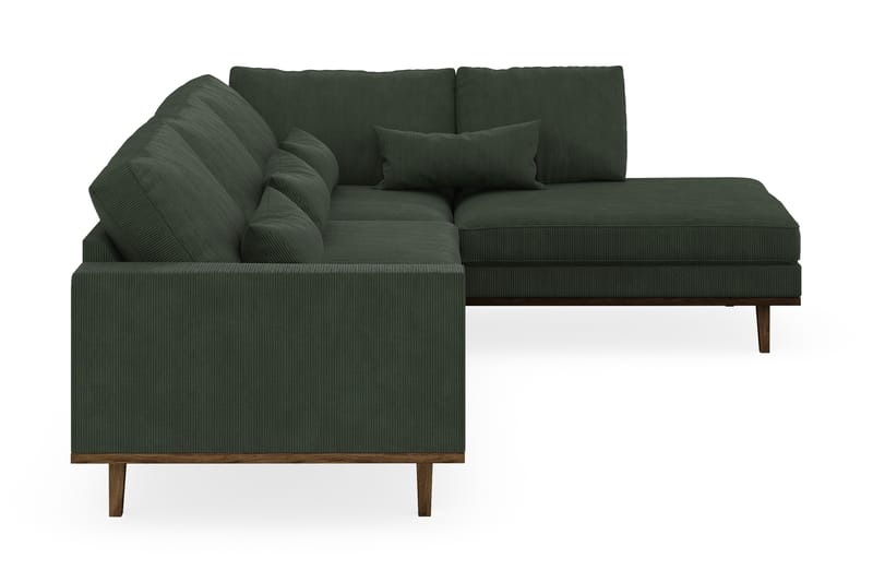 Copenhagen 4-sits Högervänd L-formad Schäslongsoffa i Manchester - Mörkgrön - Möbler - Vardagsrum - Soffor - Divansoffa & schäslong