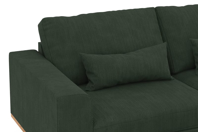 Copenhagen 4-sits Högervänd L-formad Schäslongsoffa i Manchester - Mörkgrön - Möbler - Vardagsrum - Soffor - Divansoffa & schäslong
