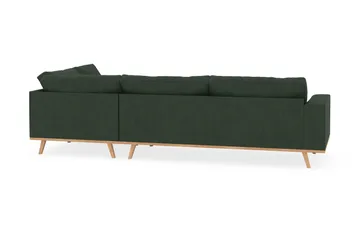 Copenhagen 4-sits Högervänd L-formad Schäslongsoffa i Manchester - Mörkgrön - Möbler - Vardagsrum - Soffor - Divansoffa & schäslong
