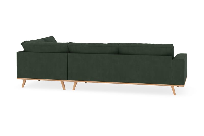Copenhagen 4-sits Högervänd L-formad Schäslongsoffa i Manchester - Mörkgrön - Möbler - Vardagsrum - Soffor - Divansoffa & schäslong