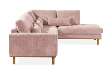 Copenhagen 4-sits Högervänd L-formad Schäslongsoffa i Manchester - Rosa - Möbler - Vardagsrum - Soffor - Divansoffa & schäslong