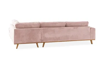 Copenhagen 4-sits Högervänd L-formad Schäslongsoffa i Manchester - Rosa - Möbler - Vardagsrum - Soffor - Divansoffa & schäslong