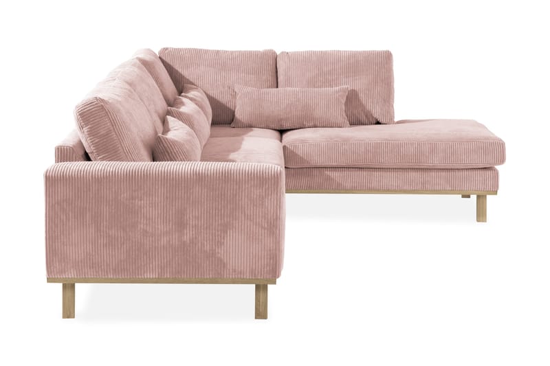 Copenhagen 4-sits Högervänd L-formad Schäslongsoffa i Manchester - Rosa - Möbler - Vardagsrum - Soffor - Divansoffa & schäslong