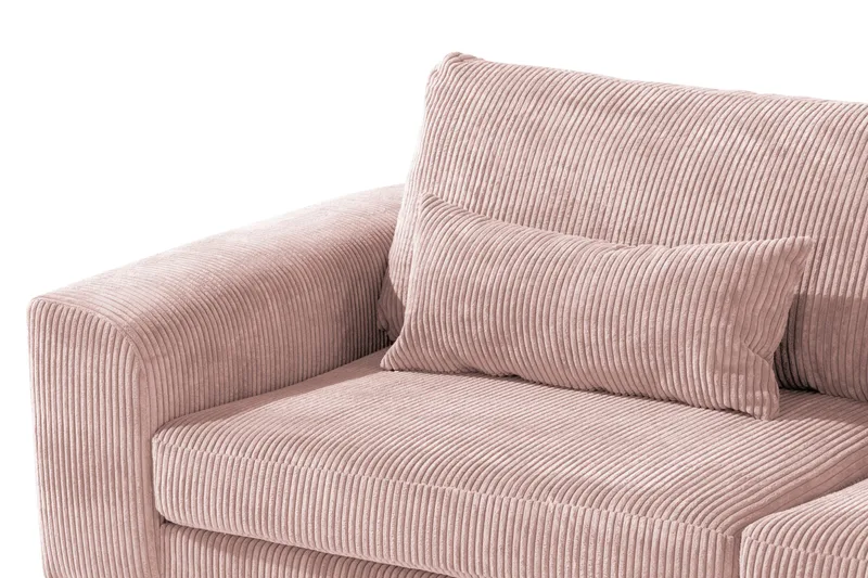 Copenhagen 4-sits Högervänd L-formad Schäslongsoffa i Manchester - Rosa - Möbler - Vardagsrum - Soffor - Divansoffa & schäslong