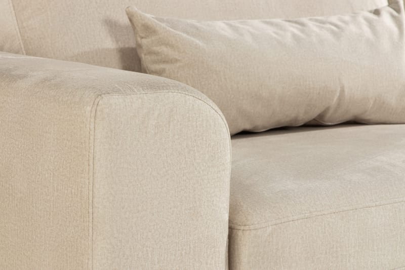 Copenhagen 4-sits Högervänd L-formad Schäslongsoffa i Sammet - Beige - Möbler - Vardagsrum - Soffor - Divansoffa & schäslong
