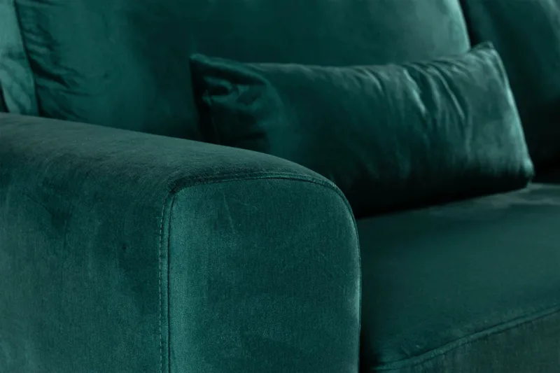 Copenhagen 4-sits Högervänd L-formad Schäslongsoffa i Sammet - Grön - Möbler - Vardagsrum - Soffor - Divansoffa & schäslong