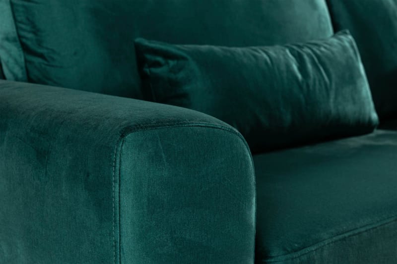 Copenhagen 4-sits Högervänd L-formad Schäslongsoffa i Sammet - Grön - Möbler - Vardagsrum - Soffor - Divansoffa & schäslong