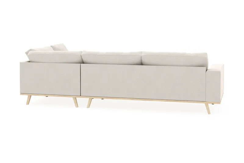 Copenhagen 4-sits Högervänd L-formad Schäslongsoffa i Sammet - Krämvit - Möbler - Vardagsrum - Soffor - Divansoffa & schäslong