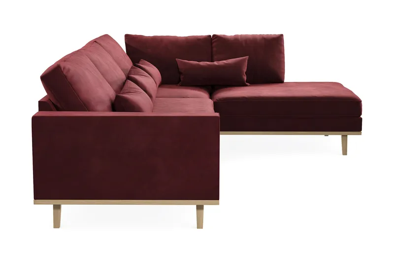 Copenhagen 4-sits Högervänd L-formad Schäslongsoffa i Sammet - Lila - Möbler - Vardagsrum - Soffor - Divansoffa & schäslong