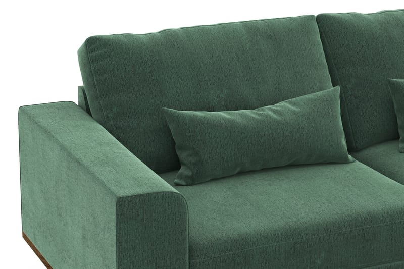 Copenhagen 4-sits Högervänd L-formad Schäslongsoffa i Sammet - Mörkgrön - Möbler - Vardagsrum - Soffor - Divansoffa & schäslong