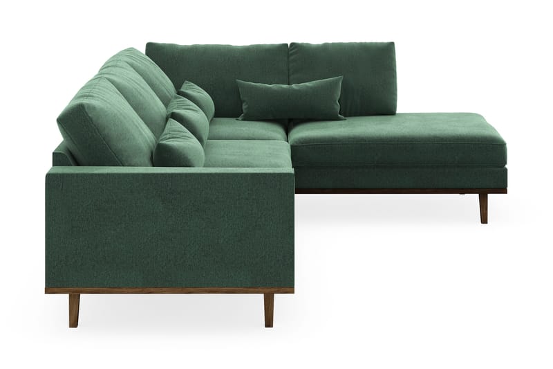 Copenhagen 4-sits Högervänd L-formad Schäslongsoffa i Sammet - Mörkgrön - Möbler - Vardagsrum - Soffor - Divansoffa & schäslong
