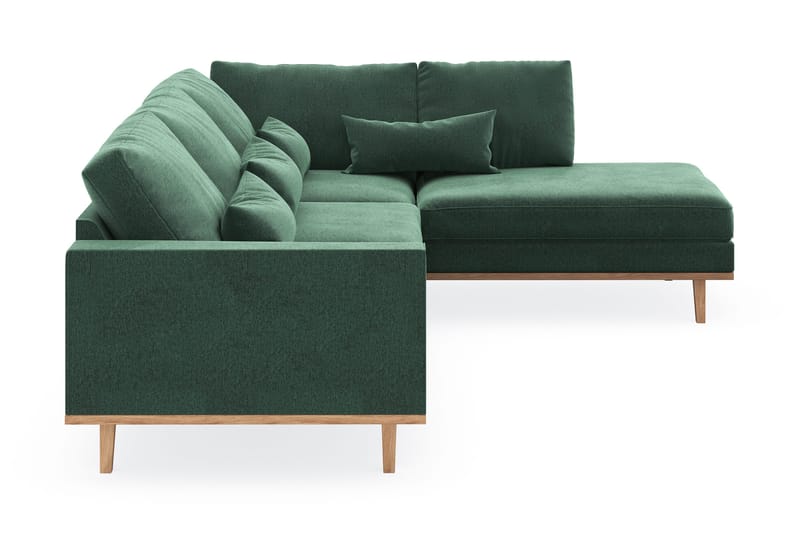 Copenhagen 4-sits Högervänd L-formad Schäslongsoffa i Sammet - Mörkgrön - Möbler - Vardagsrum - Soffor - Divansoffa & schäslong