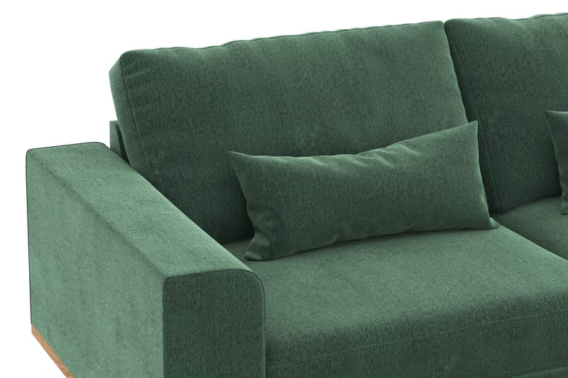 Copenhagen 4-sits Högervänd L-formad Schäslongsoffa i Sammet - Mörkgrön - Möbler - Vardagsrum - Soffor - Divansoffa & schäslong