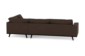Copenhagen 4-sits Högervänd L-formad Schäslongsoffa i Tyg - Brun - Möbler - Vardagsrum - Soffor - Divansoffa & schäslong