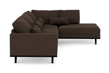 Copenhagen 4-sits Högervänd L-formad Schäslongsoffa i Tyg - Brun - Möbler - Vardagsrum - Soffor - Divansoffa & schäslong