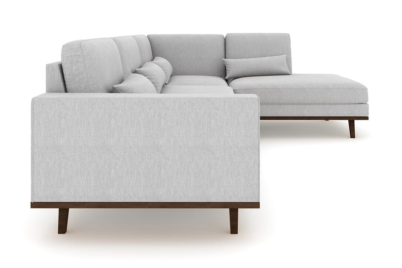 Copenhagen 4-sits Högervänd L-formad Schäslongsoffa i Tyg - Grå - Möbler - Vardagsrum - Soffor - Divansoffa & schäslong