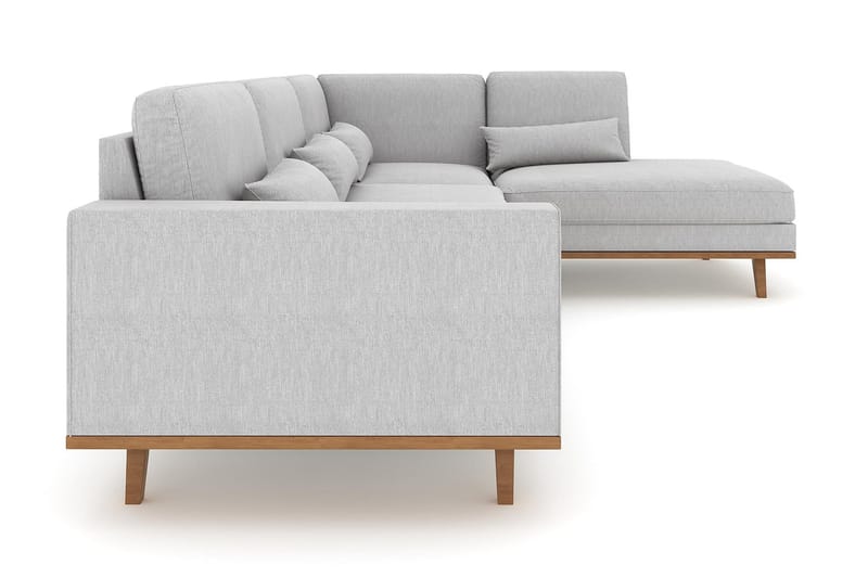Copenhagen 4-sits Högervänd L-formad Schäslongsoffa i Tyg - Grå - Möbler - Vardagsrum - Soffor - Divansoffa & schäslong