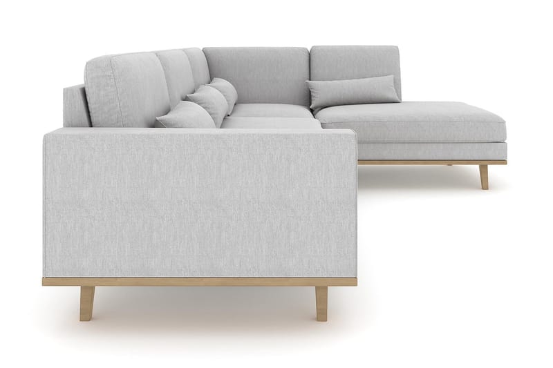 Copenhagen 4-sits Högervänd L-formad Schäslongsoffa i Tyg - Grå - Möbler - Vardagsrum - Soffor - Divansoffa & schäslong