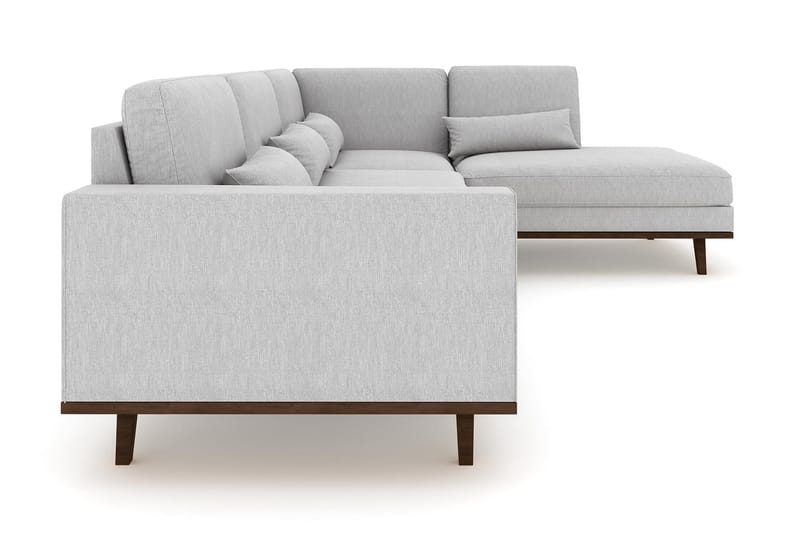 Copenhagen 4-sits Högervänd L-formad Schäslongsoffa i Tyg - Grå - Möbler - Vardagsrum - Soffor - Divansoffa & schäslong