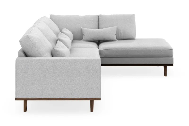 Copenhagen 4-sits Högervänd L-formad Schäslongsoffa i Tyg - Ljusgrå - Möbler - Vardagsrum - Soffor - Divansoffa & schäslong