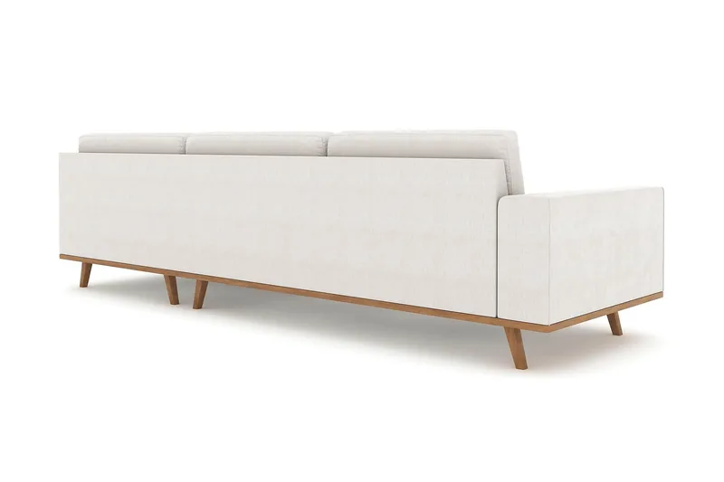 Copenhagen 4-sits Högervänd L-formad Schäslongsoffa i Tyg - Ljusgrå - Möbler - Vardagsrum - Soffor - Divansoffa & schäslong