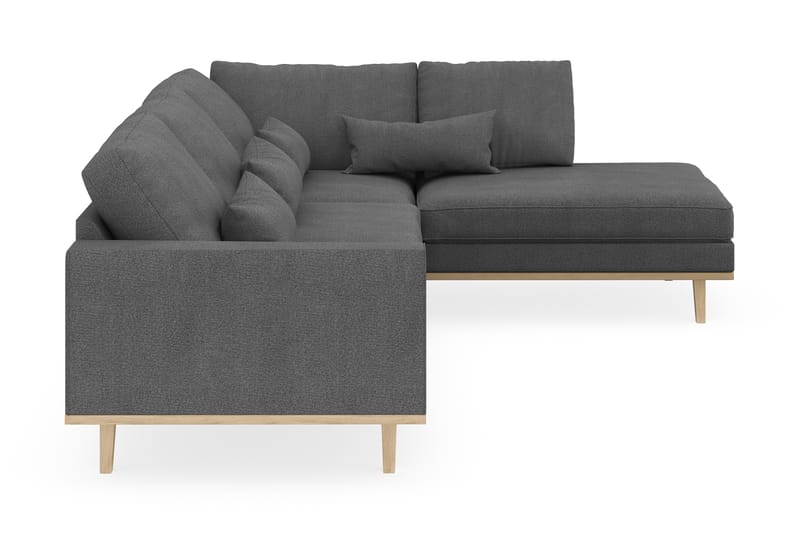 Copenhagen 4-sits Högervänd L-formad Schäslongsoffa i Tyg - Mörkgrå - Möbler - Vardagsrum - Soffor - Divansoffa & schäslong