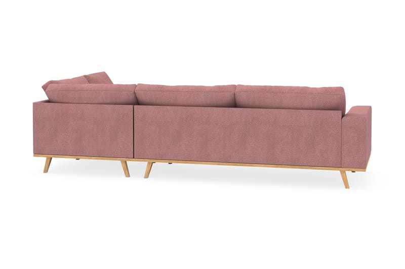 Copenhagen 4-sits Högervänd L-formad Schäslongsoffa i Tyg - Rosa - Möbler - Vardagsrum - Soffor - Divansoffa & schäslong