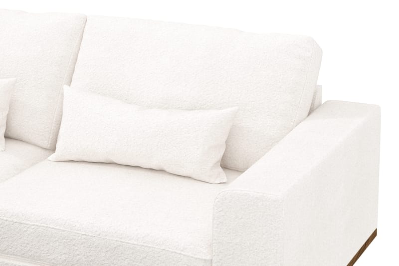 Copenhagen 4-sits Vänstervänd L-formad Divansoffa i Bouclé - Vit - Möbler - Vardagsrum - Soffor - Divansoffa & schäslong