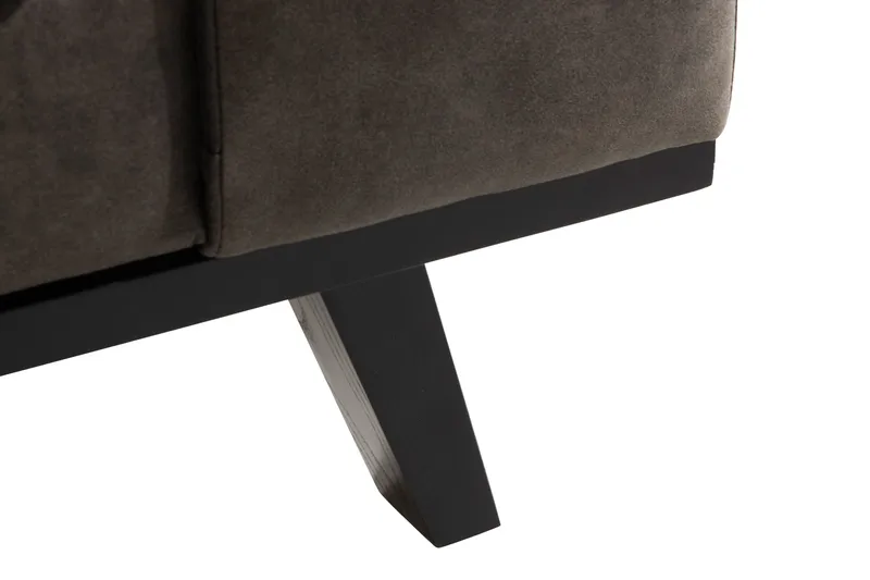 Copenhagen 4-sits Vänstervänd L-formad Divansoffa i Konstläder - Mörkgrå - Möbler - Vardagsrum - Soffor - Divansoffa & schäslong