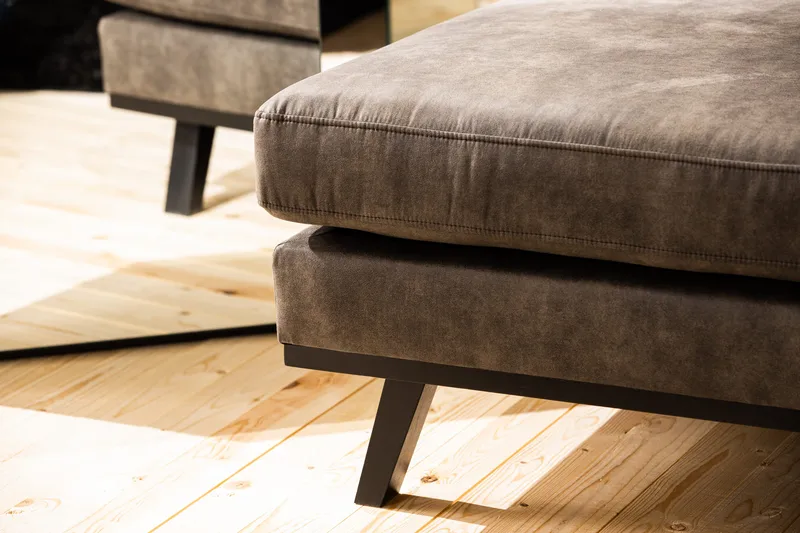 Copenhagen 4-sits Vänstervänd L-formad Divansoffa i Konstläder - Mörkgrå - Möbler - Vardagsrum - Soffor - Divansoffa & schäslong