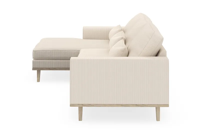 Copenhagen 4-sits Vänstervänd L-formad Divansoffa i Manchester - Beige - Möbler - Vardagsrum - Soffor - Divansoffa & schäslong