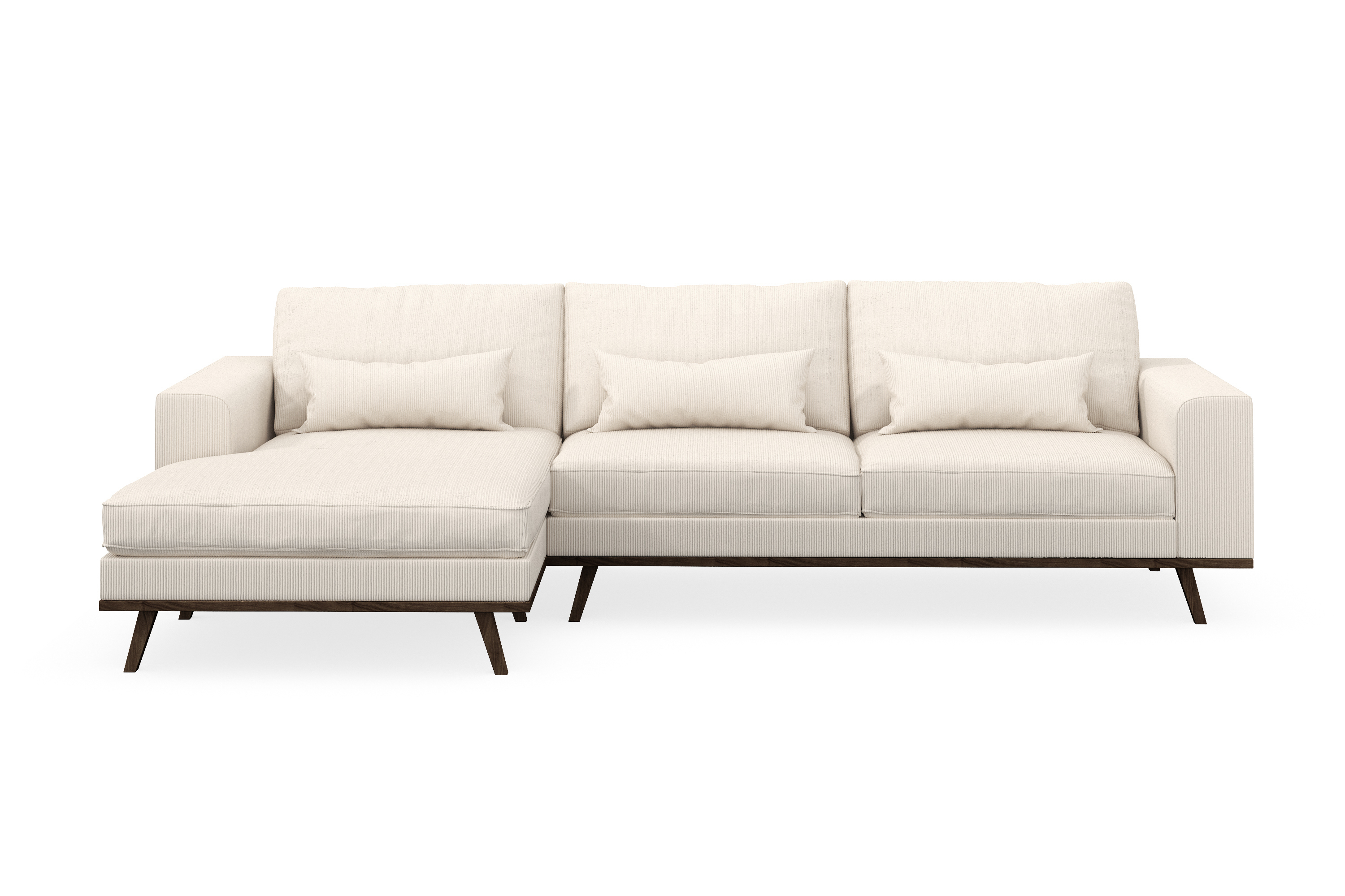 copenhagen 4-sits vänstervänd l-formad divansoffa i manchester - beige