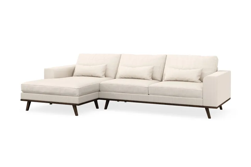Copenhagen 4-sits Vänstervänd L-formad Divansoffa i Manchester - Beige - Möbler - Vardagsrum - Soffor - Divansoffa & schäslong