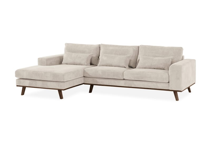 Copenhagen 4-sits Vänstervänd L-formad Divansoffa i Manchester - Beige - Möbler - Vardagsrum - Soffor - Divansoffa & schäslong