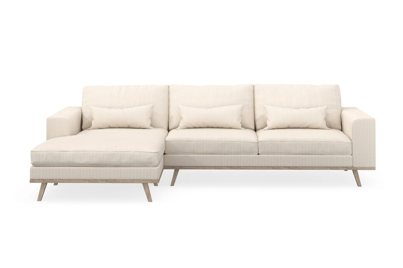 Copenhagen 4-sits Vänstervänd L-formad Divansoffa i Manchester - Beige - Möbler - Vardagsrum - Soffor - Divansoffa & schäslong