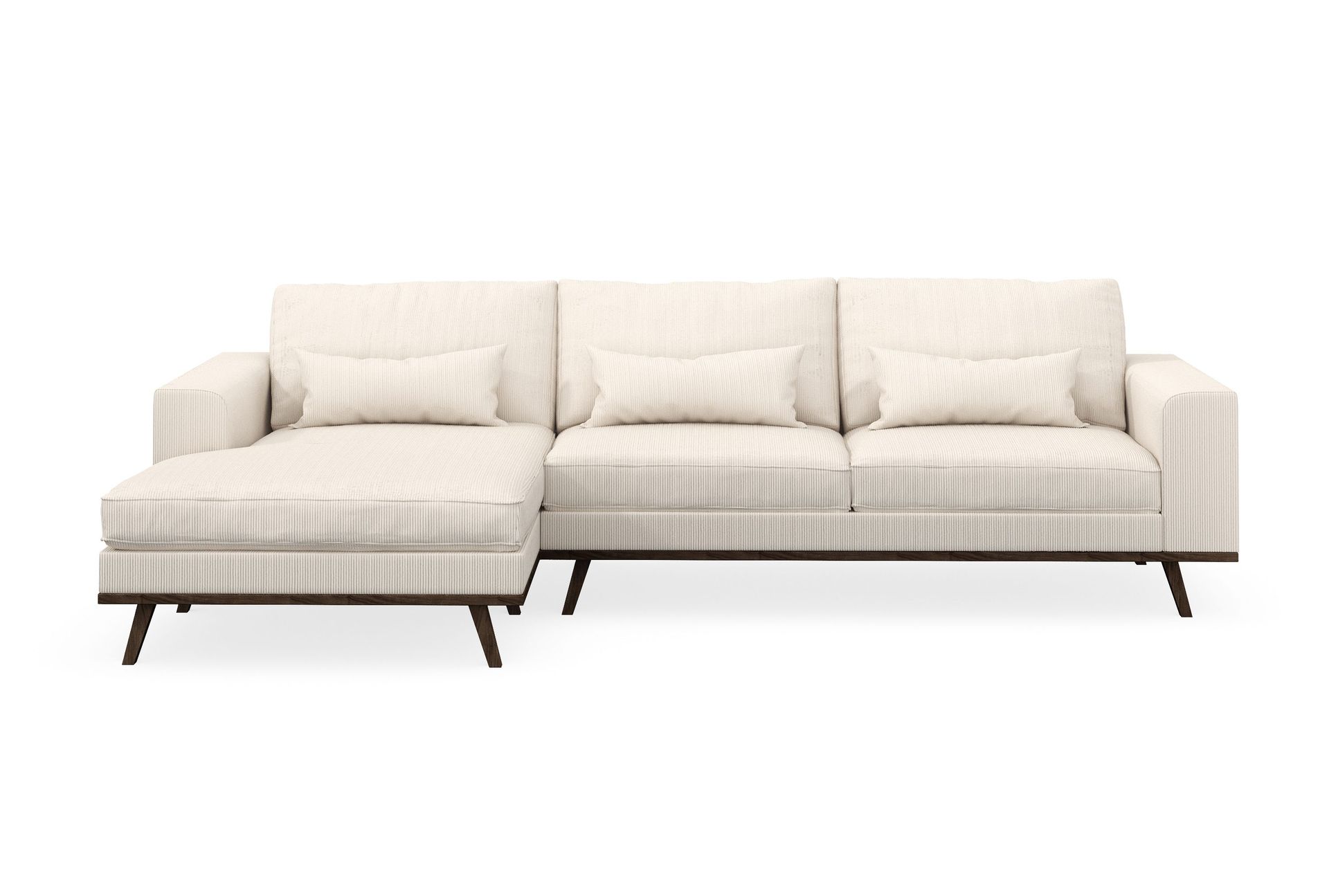 Copenhagen 4-sits V&auml;nsterv&auml;nd L-formad Divansoffa i Manchester - Beige