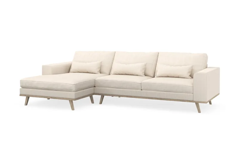 Copenhagen 4-sits Vänstervänd L-formad Divansoffa i Manchester - Beige - Möbler - Vardagsrum - Soffor - Divansoffa & schäslong