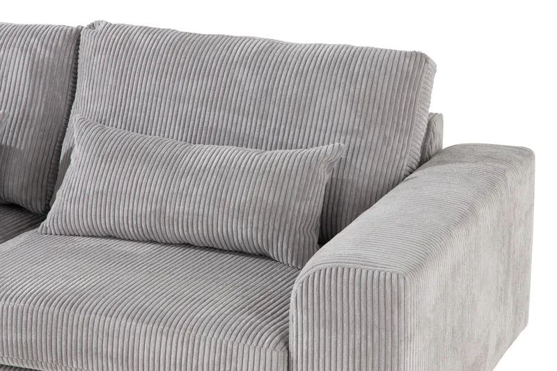 Copenhagen 4-sits Vänstervänd L-formad Divansoffa i Manchester - Ljusgrå - Möbler - Vardagsrum - Soffor - Divansoffa & schäslong