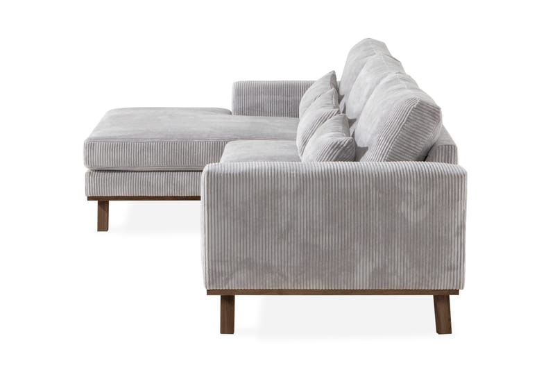 Copenhagen 4-sits Vänstervänd L-formad Divansoffa i Manchester - Ljusgrå - Möbler - Vardagsrum - Soffor - Divansoffa & schäslong