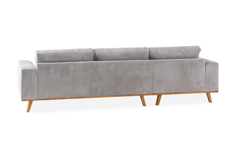 Copenhagen 4-sits Vänstervänd L-formad Divansoffa i Manchester - Ljusgrå - Möbler - Vardagsrum - Soffor - Divansoffa & schäslong