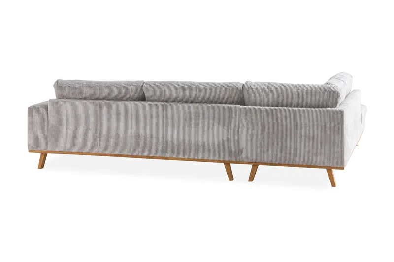 Copenhagen 4-sits Vänstervänd L-formad Divansoffa i Manchester - Ljusgrå - Möbler - Vardagsrum - Soffor - Divansoffa & schäslong