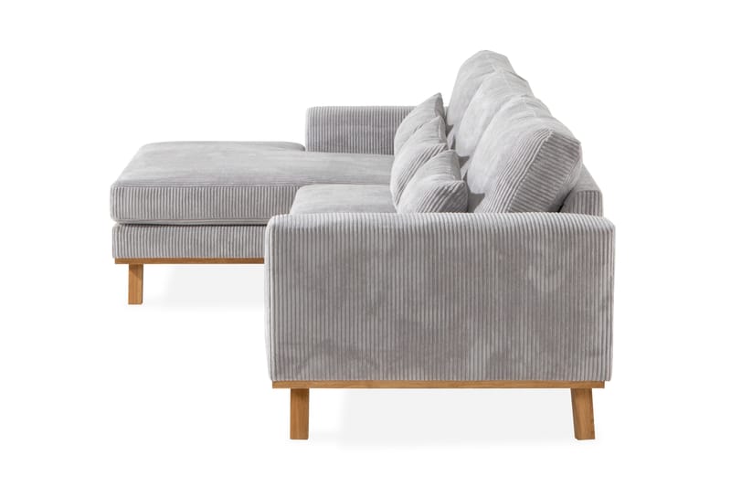 Copenhagen 4-sits Vänstervänd L-formad Divansoffa i Manchester - Ljusgrå - Möbler - Vardagsrum - Soffor - Divansoffa & schäslong