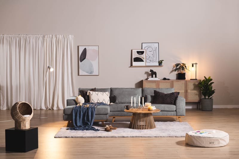 Copenhagen 4-sits Vänstervänd L-formad Divansoffa i Manchester - Mörkgrå - Möbler - Vardagsrum - Soffor - Divansoffa & schäslong