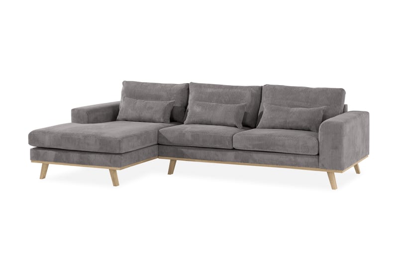 Copenhagen 4-sits Vänstervänd L-formad Divansoffa i Manchester - Mörkgrå - Möbler - Vardagsrum - Soffor - Divansoffa & schäslong