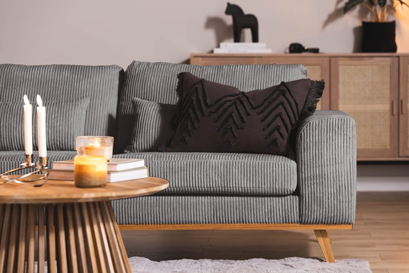 Copenhagen 4-sits Vänstervänd L-formad Divansoffa i Manchester - Mörkgrå - Möbler - Vardagsrum - Soffor - Divansoffa & schäslong