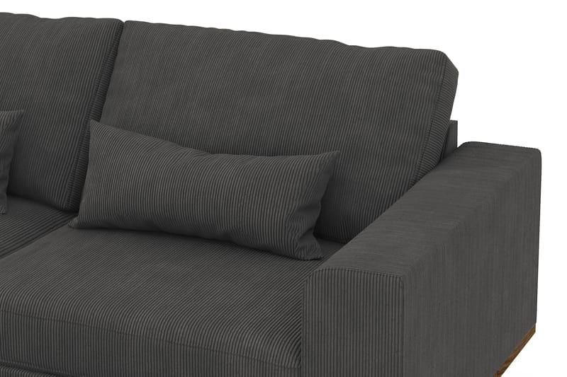 Copenhagen 4-sits Vänstervänd L-formad Divansoffa i Manchester - Mörkgrå - Möbler - Vardagsrum - Soffor - Divansoffa & schäslong